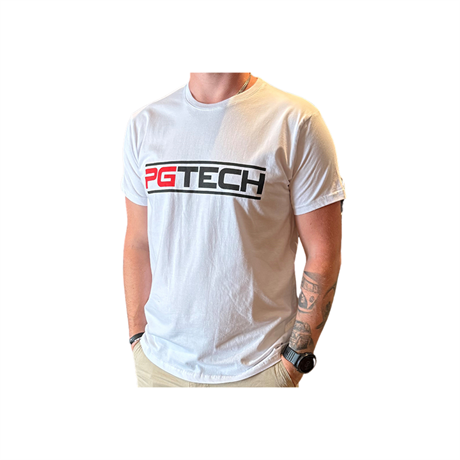 T-Shirt Pgtech Vit - Svart/Röd Logo