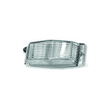 Double Burner LED Vit/Orange - Klart glas