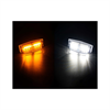 Double Burner LED Vit/Orange - Klart glas