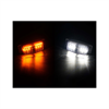 Double Burner LED Vit/Orange - Tonat glas