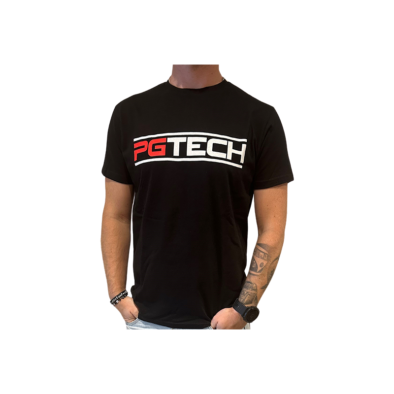 T-Shirt Pgtech Svart - Vit/Röd Logo 