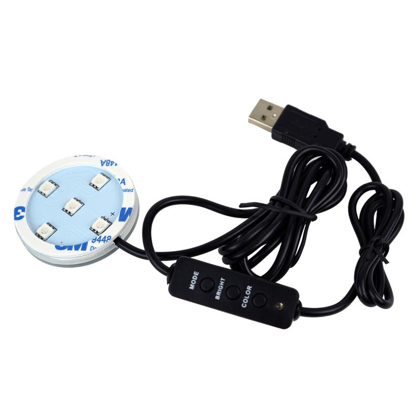Ljusplatta till Poppy LED RGB 7 färger, 12-24V DC