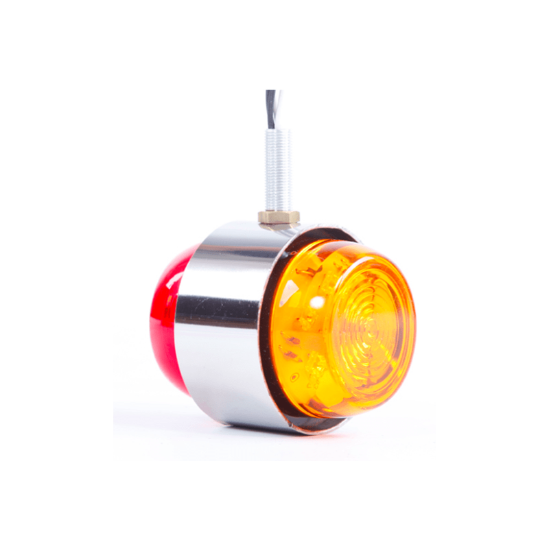 Positionsljus Chrome LED 70mm Orange/Röd
