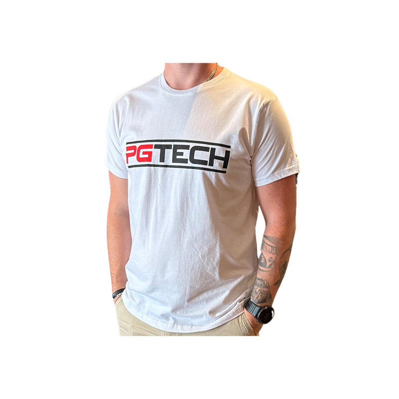 T-shirt Pgtech Vit - Svart/Röd Logo