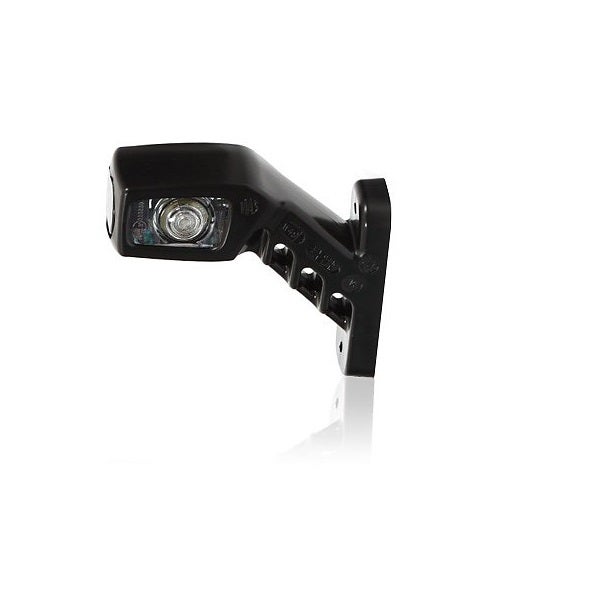 Gummiarm Kort Höger Vit / Röd / Orange LED Klar Lins