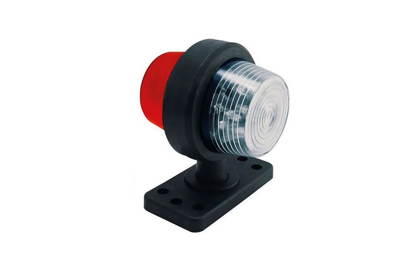 Gylle Positionsljus Röd/Varmvit 110mm med gummiarm